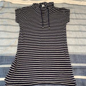 Cable & Gauge striped swim coverup